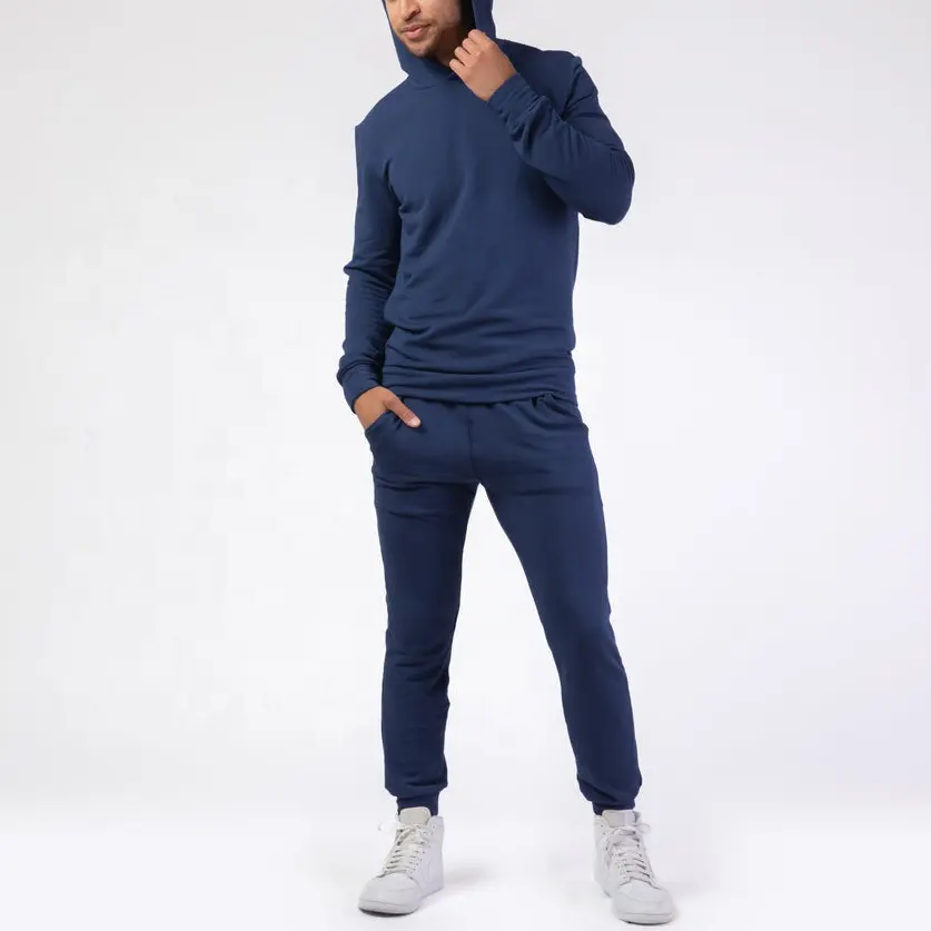 Chándal de Spandex de algodón suave con mantequilla Unisex de diseñador para hombre, traje de invierno tejido para correr con logotipo, modelo de estampado sólido