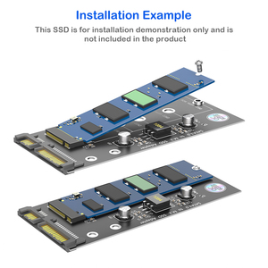 M.2 SSD เป็น SATA3.0อะแดปเตอร์สำหรับ NGFF M2 B key/b + M KEY SSD Converter NGFF M.2 2.5นิ้ว SATA III ไดรเวอร์สำหรับแล็ปท็อปเดสก์ท็อป - Product Image 4