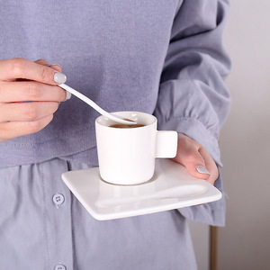 Kahve fincanı tabağı ile Cappuccino Latte fincan kalınlaşmış seramik kahve ve çay kupa setleri - Product Image 1