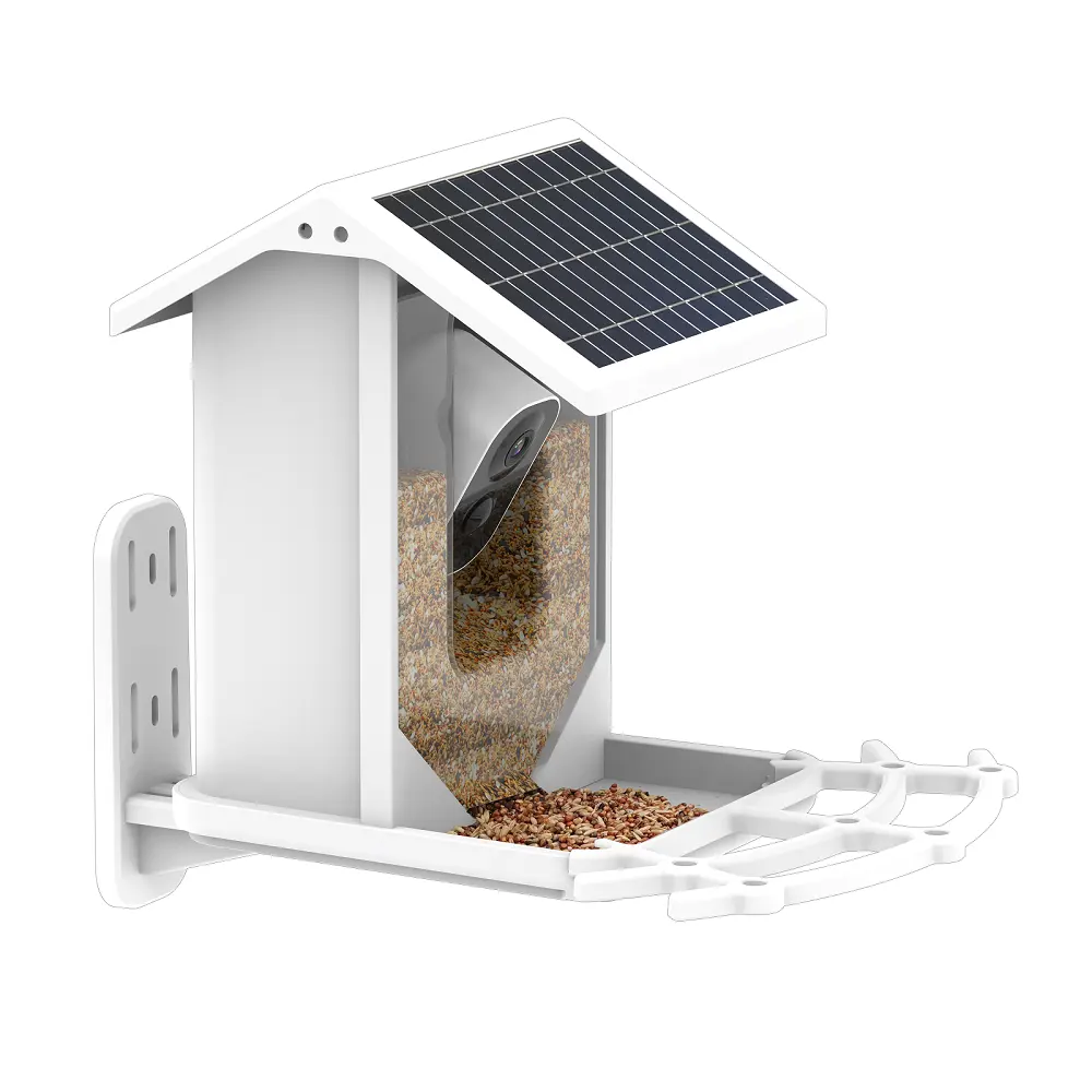 Tuya 5200mAh Batterie HD 1080P Caméra Capture Automatique Vidéo Oiseaux Maison AI Identifier Les Espèces D'oiseaux Solaire Smart Bird Feeder Caméra