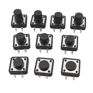 12x12mm Panel <span class=keywords><strong>PCB</strong></span> Momentan Tactile Tact Druckknopf schalter 4Pin DIP 12x12mm x 4,3mm/4,5/5/6/6,5/7/8/9/9,5/10/11/12mm
