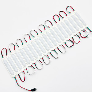 מודול צבע מלא עמיד למים עם עדשה לבנה dc 12v 24v 50smd ip65 נארחים מודחסים led עבור שלט חוצות הוביל שלט חוצות