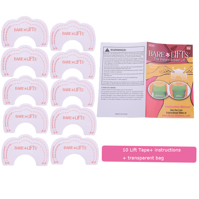 Blanc-10 Ruban de levage + instructions + sac transparent
