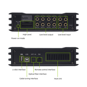 Canales amplificadores DSP OEM para coche, procesador de audio digital, 4 canales con mando a distancia LCD y 8 fuentes de audio para coche - Product Image 2