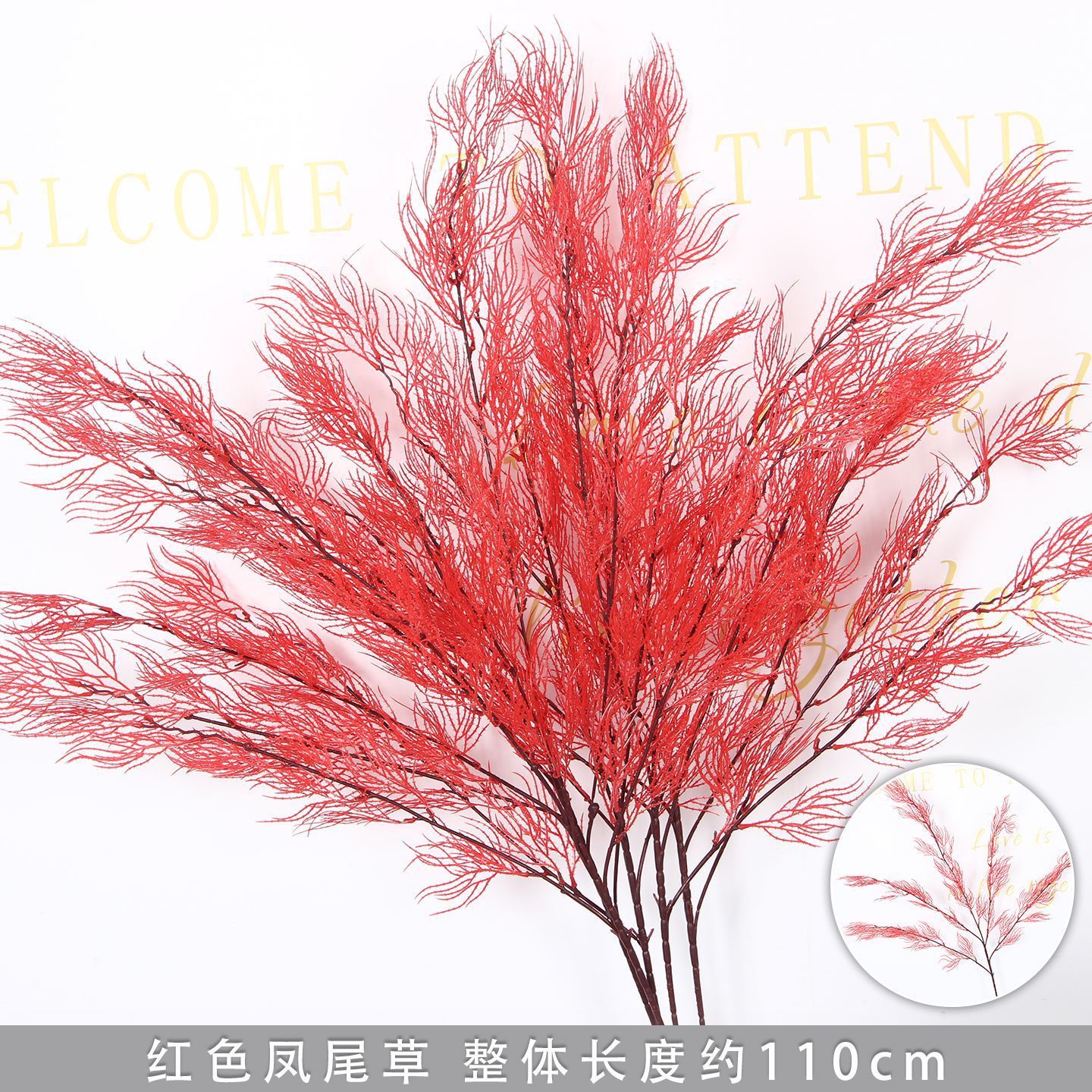 Branche de queue de phénix rouge à quatre branches
