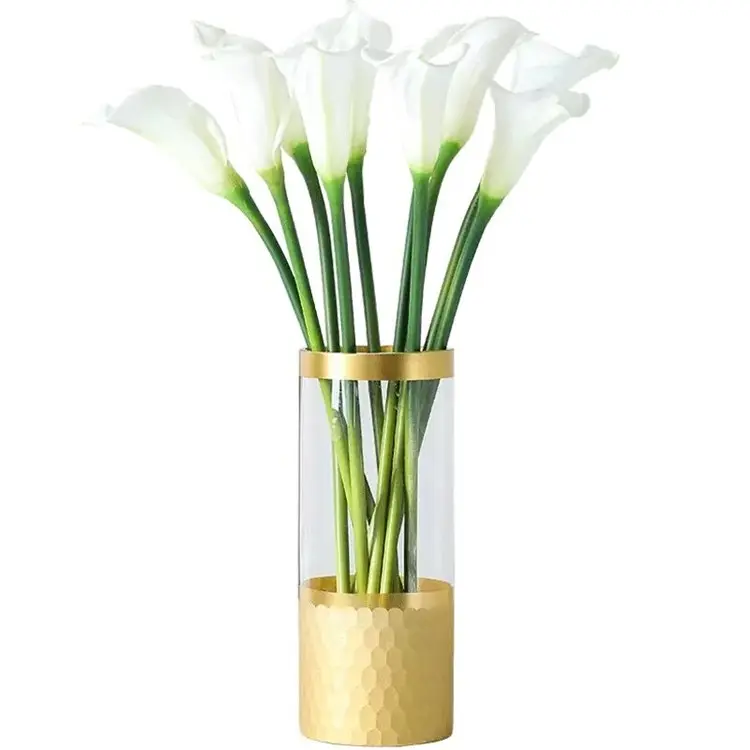 DELL'UNITÀ di elaborazione di sensibilità della mano grande calla giglio fiore artificiale fiori di simulazione decorazione della casa di cerimonia nuziale della sposa azienda fiori