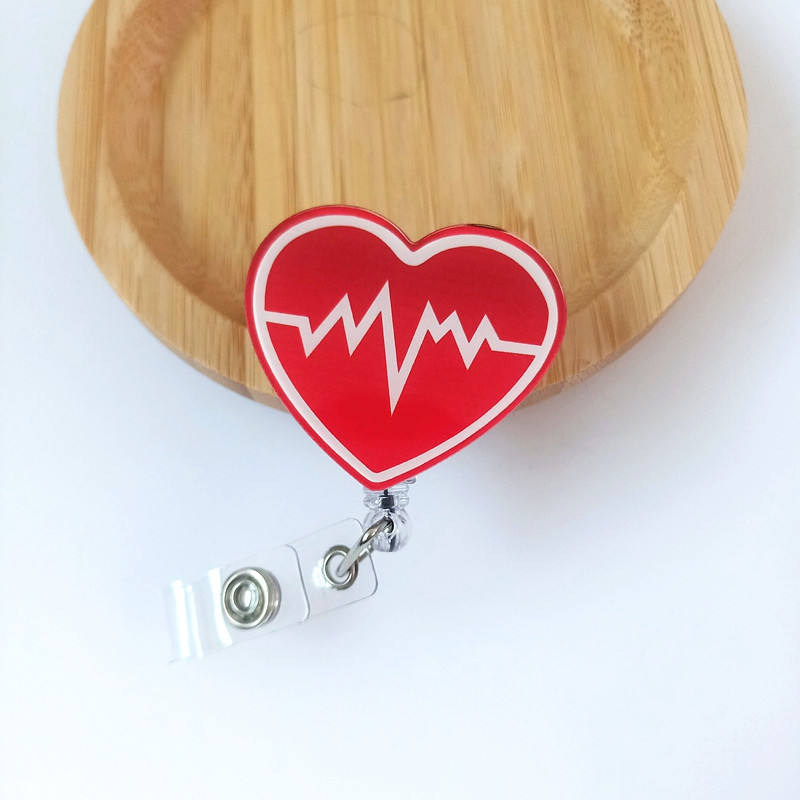 Lightning red heart through button