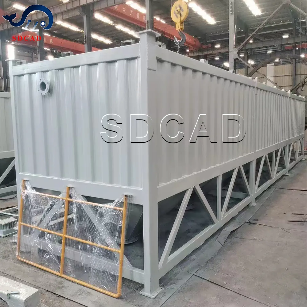 SDCAD customized 30m3 Quartz sand horizontal low profile/tank/Cement warehouse/hopper