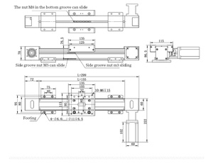 RXP60 Guide <strong>Rail</strong> System Slider Light Weight <strong>Linear</strong> Stage Actuator Belt Driven <strong>Linear</strong> Motion for Cnc Machine Electric <strong>Slide</strong>