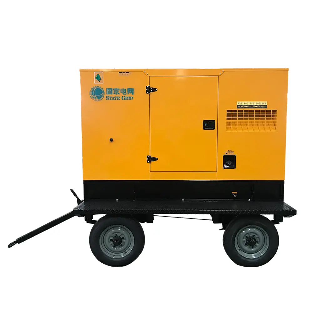 GF30YC YUCHAI marka motor küresel garanti 30KW/ 40KVA dizel jeneratör seti mobil römork tipi fiyat