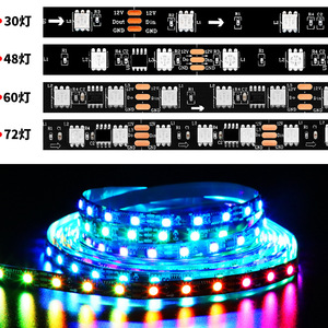 Ip20外部WS2811 ICフレキシブルスマートリモコンSmd5050カラフルランニングRgb 12v LEDストリップライトプログラム - Product Image 3