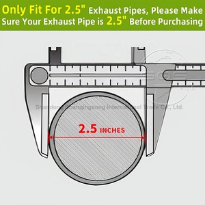 SQS, catalizador automático de alta calidad, convertidor catalítico frontal de alto flujo de 2,5 ", ajuste catalítico Universal con puerto O2 (compatible con EPA) - Product Image 6