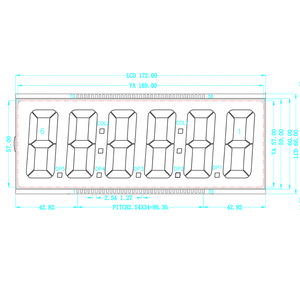 Display a cristalli liquidi in bianco e nero 6 digit 7 segment display lcd - Product Image 4