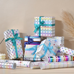 Degrade ramazan hediye kağıt gökkuşağı yıldız Eid Mubarak hediye sarma kağıt müslüman parti süslemeleri için - Product Image 5