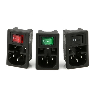 AC-019 C14 Ac כניסת כוח תקע שקע 7 סיכות Led מתג AC כוח שקע Pcb - Product Image 3