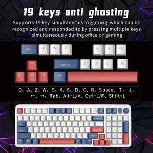 Teclado con cable USB de 99 teclas, teclas ABS, Teclado mecánico de membrana con retroiluminación de arcoíris con botón de volumen para ordenador portátil