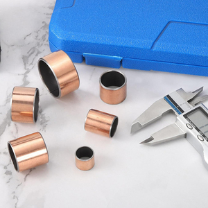 Tự bôi trơn du bushings oilless trượt mang Đồng trở lại PTFE đồng bằng tay áo vòng bi cho các bộ phận trượt máy móc - Product Image 5