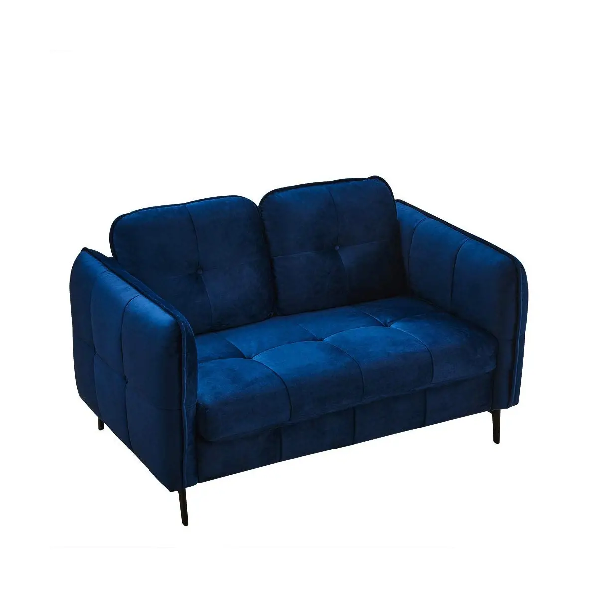 Piccolo soggiorno divano blu tessuto divano metà secolo mobili moderni