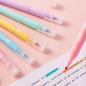 Dual <strong>Tip</strong> <strong>Highlighter</strong> Pastel <strong>Highlighter</strong> Pen Double <strong>Tip</strong> Soft <strong>Chisel</strong> <strong>Tip</strong> <strong>Highlighter</strong> Pens for School Macaron Color 6pcs Set Jumbo - Product Image 4
