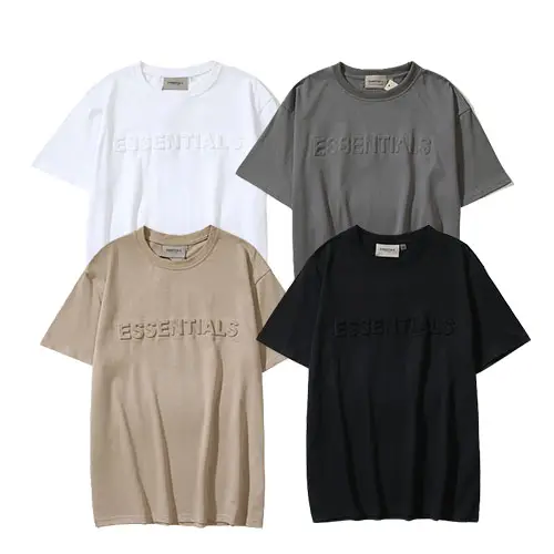 Essentials magliette Unisex cotone dolcevita tinta unita Tshirt da uomo estate moda all'ingrosso Tshirt oversize