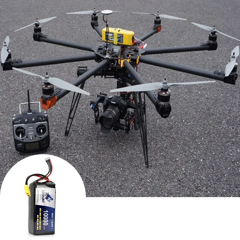 무료 샘플 10000mah 4S 14.8V 25C 6S 22.2V Lipo 배터리 RC UAV 무인 항공기 리튬 배터리 팩 FPV 항공기 모델