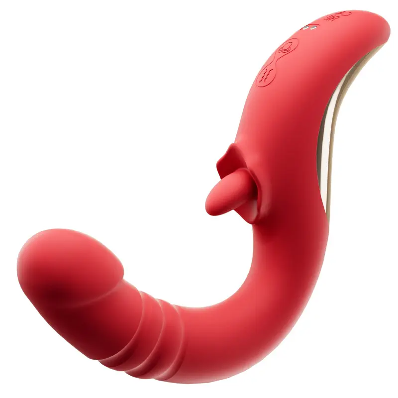 Av Klebender Silikonvibrator Usb Klitoris G-Punkt heiße Zunge Orgasmus Zauberstab für Damenvibrator