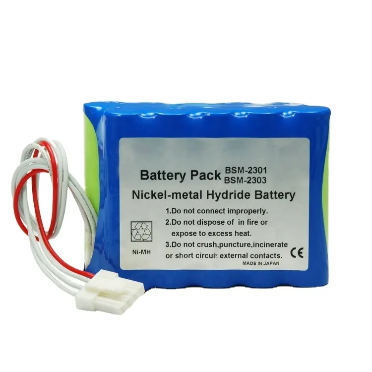 Untuk Nihon Kohden Battery2 10HR-4/3FAUC-NK 608237 10HP-4/3FAUR-NK X062 YS-076P5 seri BSM-2300 2301 #1 12v 3800mAh BSM-2301A