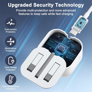 İngiltere tak 20W USB C güç adaptörü Chargeur iphone şarj aleti hızlı şarj kablo adaptörü apple iphone şarj cihazı 16 şarj için - Product Image 4