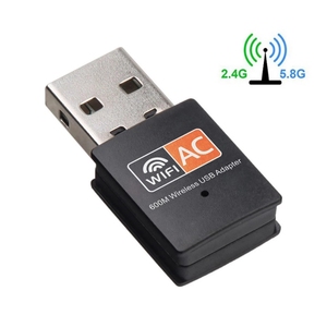 Dual Band USB <strong>Wifi</strong> 600Mbps Adapter AC600 2.4GHz 5GHz <strong>WiFi</strong> with Antenna PC Mini <strong>Computer</strong> <strong>Network</strong> Card Receiver
