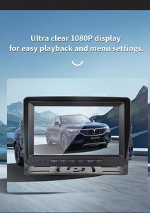 Monitor LCD de fábrica de 7 pulgadas con sistema de cámara de 2 grabadoras inversas a prueba de agua Sensor de imagen CCD para ayuda de estacionamiento de respaldo en camiones y coches - Product Image 3