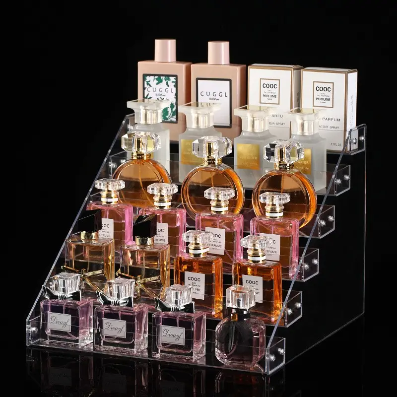 Fragrances Rack Shelves Bottle Storage Acrylic Showcase Holder Display Stands Perfume Organizer