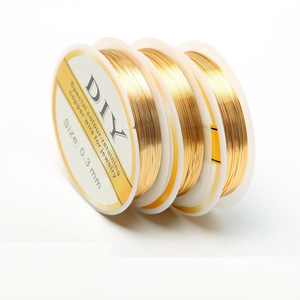Zhongxing 0.3mm0.4mm0.5mm צבע-שימור פליז חוט ספוט סיטונאי diy יד-חרוזים פליז חוט תכשיטי סטריאוטיפי פליז חוט