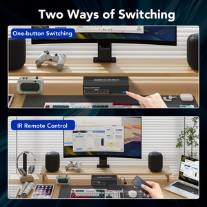SYONG 4 X 1 HDMI <strong>KVM</strong> <strong>Switches</strong> 4 Port with USB 3.0 Sharing for 4 PCs 1 Monitor With Multi-control Ways Stock 4K 60Hz <strong>KVM</strong> <strong>Switches</strong> - Product Image 4