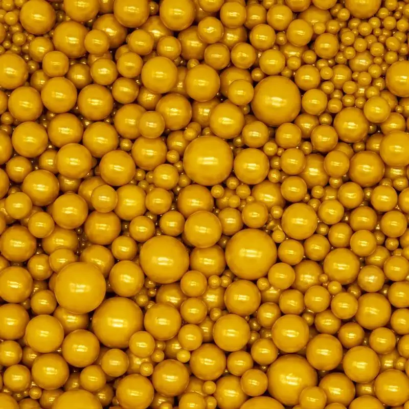 1 kg/sac de perles de sucre nacré de taille mélangée pour la décoration de gâteaux