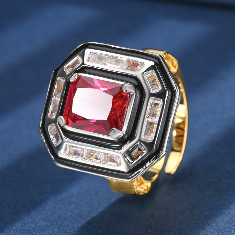 open size Red corundum ring