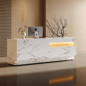 矩形接待台现代小型办公室接待台单桌收银台 - Product Image 1