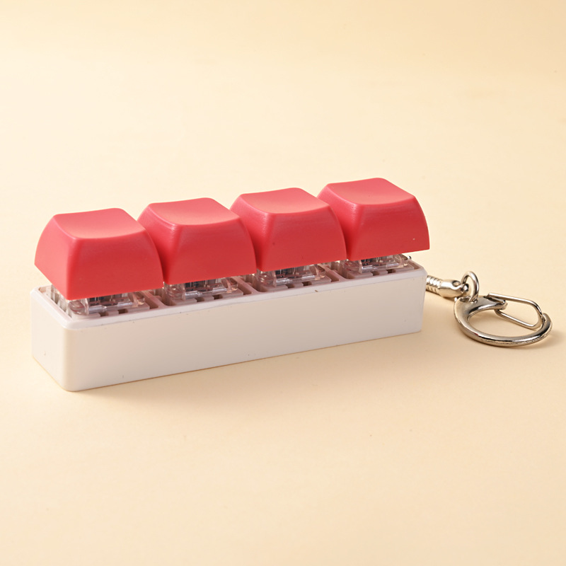 Quatre boutons-fond blanc-rouge