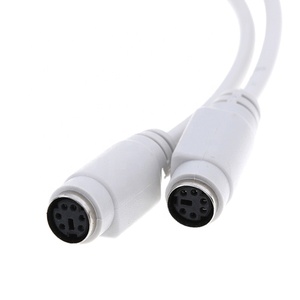 主板PS2 PS/2分配器适配器电缆6Pin Mini Din公头至2母头，用于鼠标键盘读卡器激光扫描仪 - Product Image 5