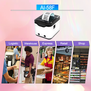 Aixw เครื่องพิมพ์ฉลากร้านชานมเครื่องพิมพ์ฉลากความร้อนขนาด2นิ้วพิมพ์ข้อความด้วยม้วนกระดาษความร้อน - Product Image 2