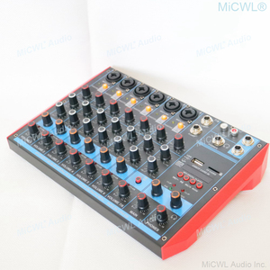 Taşınabilir 8 yollu kanal bilgisayar dizüstü PC canlı ses kartı DJ mikseri 48V XLR 6.5mm USB ses BT karıştırma konsol MG8-USB - Product Image 4