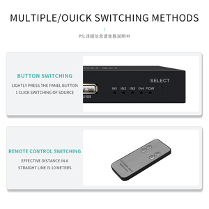 4K hdmi kvm开关4输入1输出4K 30hz自动切换kvm 4端口USB 2.0 - Product Image 4