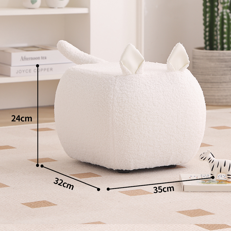 Chat blanc - 24 cm de haut