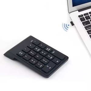 Teclado ergonómico Mini teclado numérico Teclado de contabilidad inalámbrico USB de 18 teclas para PC portátil