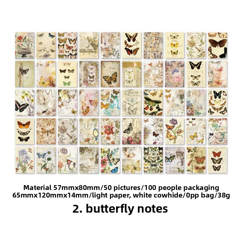Notas de mariposa B