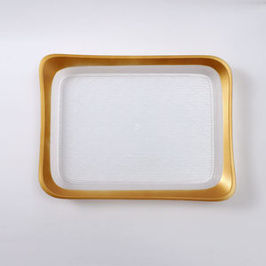 批发矩形透明托盘PP服务托盘，带彩色底部 - Product Image 6