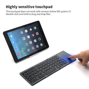 Tastiera Wireless portatile ricaricabile per Tablet Android Windows IOS Mini tastiera portatile pieghevole sottile - Product Image 4