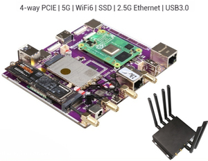 Raspberry Pi-CM4-Ultra-Entwicklungs platine mit 4-Wege-PCIE 2.5G Ethernet USB 3.0 5G SSD WiFi 6 für Linux-Betriebs system
