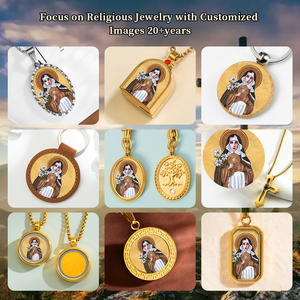 Giveluck St. Clare của bộ sưu tập Mặt dây chuyền biểu tượng chính thống assisi, thiết kế monstrance & đèn tùy chỉnh cho vị thánh bảo trợ - Product Image 2