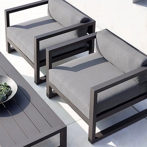 Hiện Đại Ngoài Trời Nhôm <span class=keywords><strong>Patio</strong></span> Sofa <span class=keywords><strong>Set</strong></span> Thời Tiết Chịu Mài Mòn Vườn Phòng Chờ Đồ Nội Thất Nhanh Chóng Khô Đệm Cho Phòng Khách Sạn Sử Dụng - Product Image 1