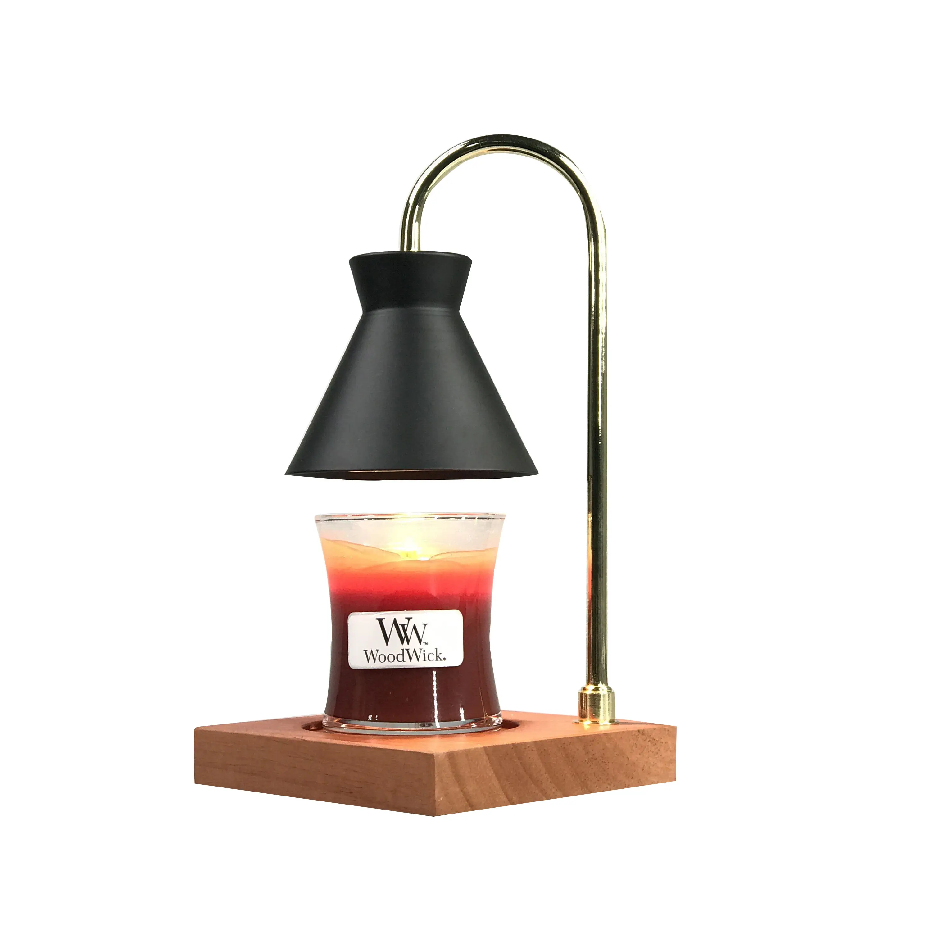 Linterna de incienso con base de madera para aromaterapia, candelabro aromático con base de lujo para decoración de mármol y mesita de noche, lámpara calentadora para el hogar